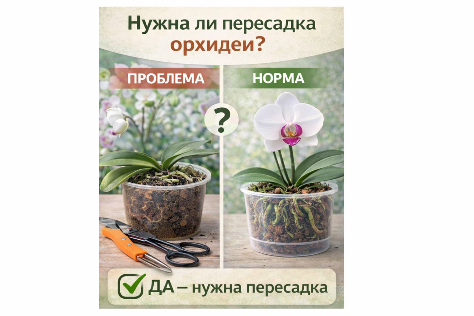 Пересадка орхидеи: нужда или нет?