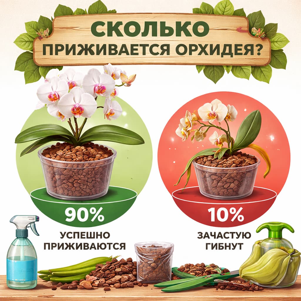 Выживаемость орхидей после пересадки